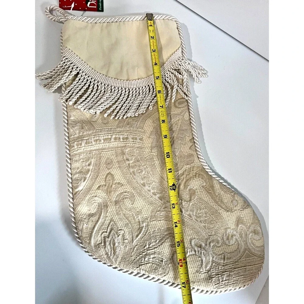 Brocade Christmas Stocking With Fringe Dillards 17
